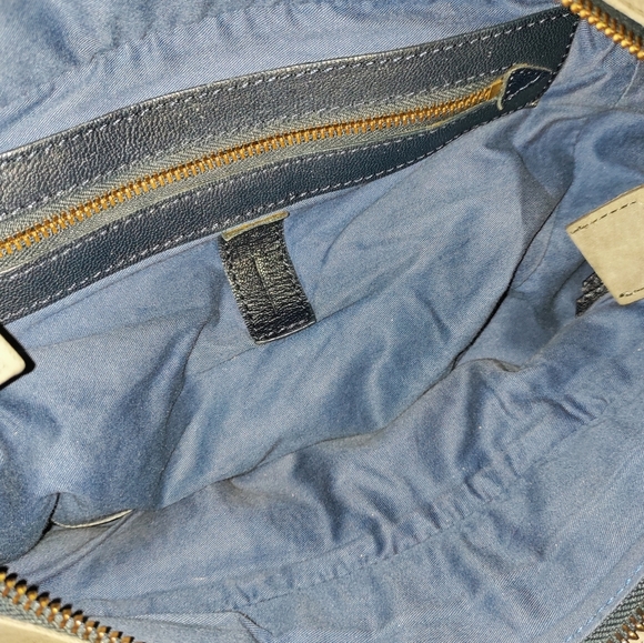 Jerome Dreyfuss Jacques Dark Blue Leather Tote/Crossbody – Chic Designer Bag - Picture 13 of 17